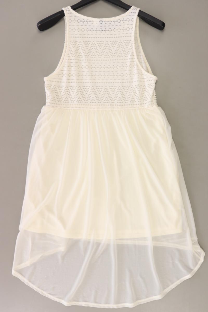 H&M Chiffonkleid Gr. 40 Ärmellos creme aus Polyester