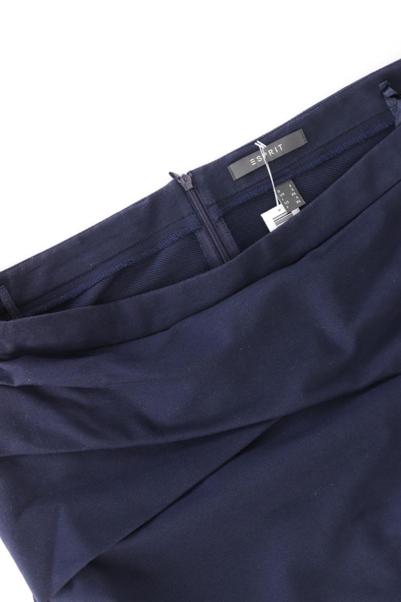 Esprit Bleistiftrock Gr. L blau aus Baumwolle