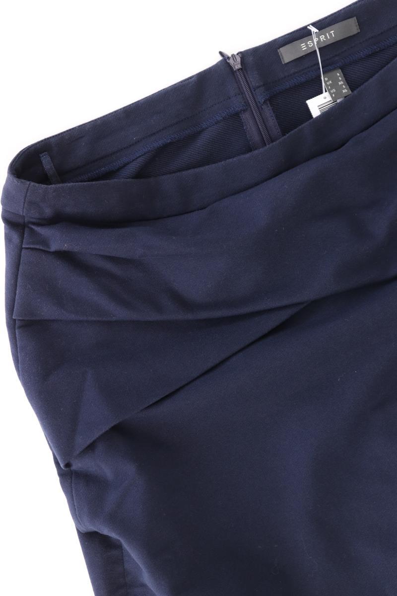 Esprit Bleistiftrock Gr. L blau aus Baumwolle