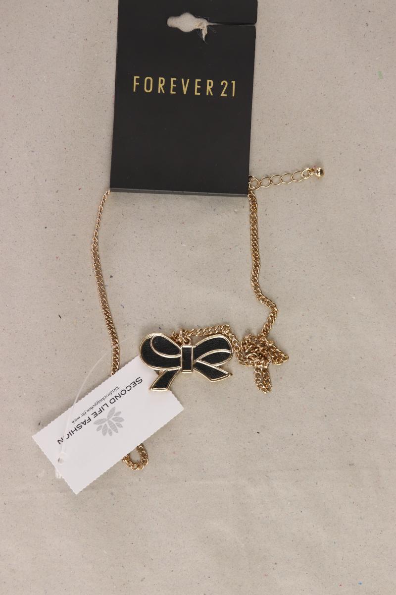 forever 21 Halskette mit Schleifenanhänger neu mit Etikett gold