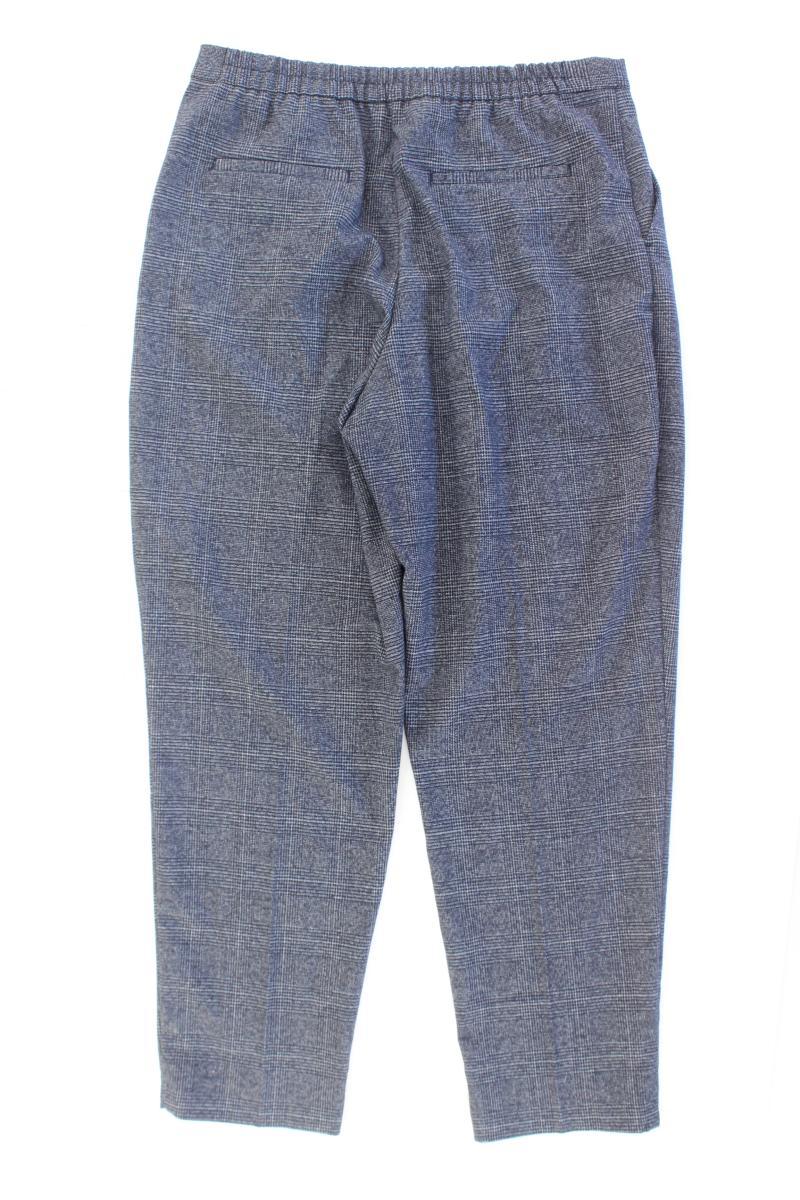Monki Stoffhose Gr. 42 kariert blau aus Polyester