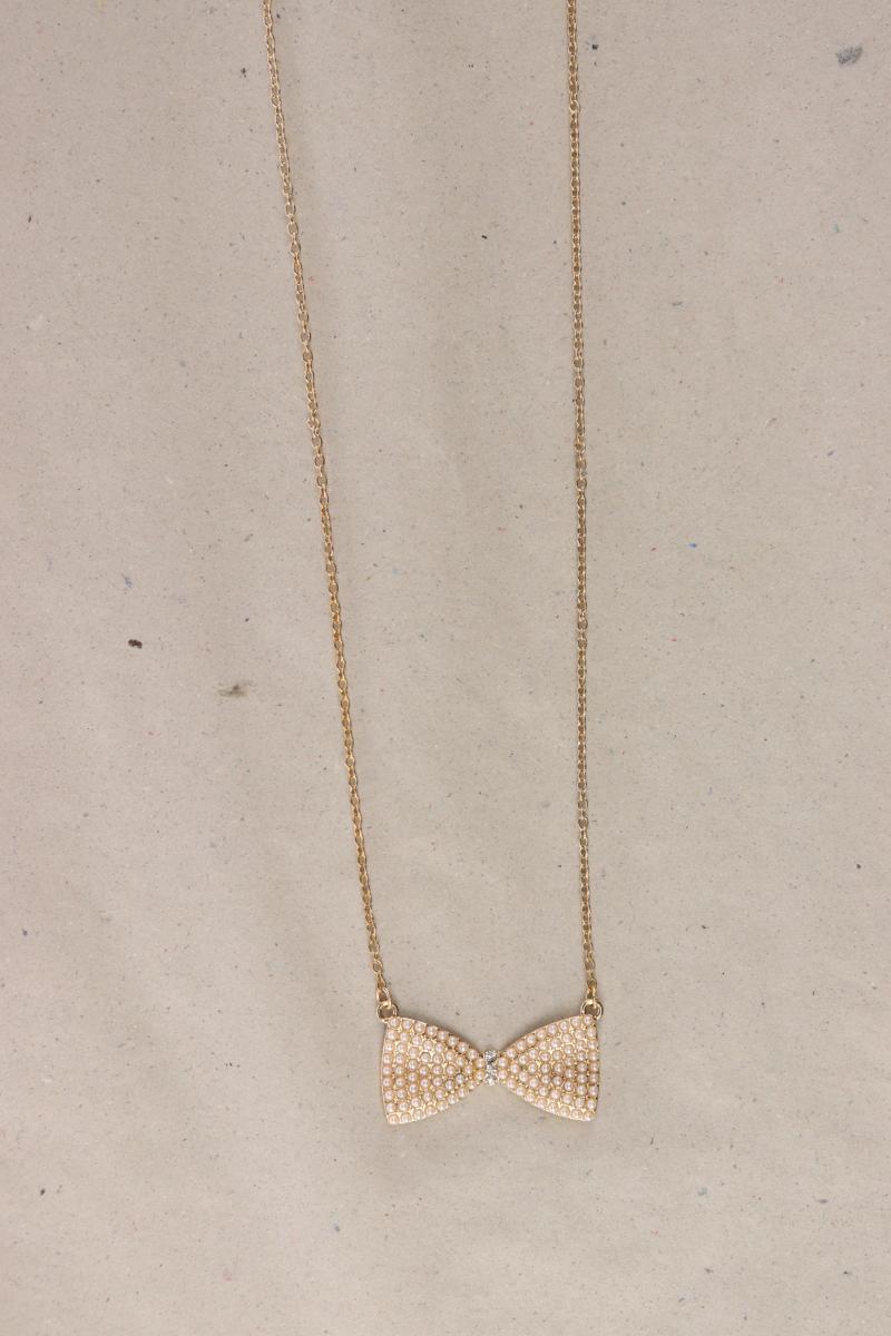 forever 21 Halskette mit Schleifenanhänger neu mit Etikett gold