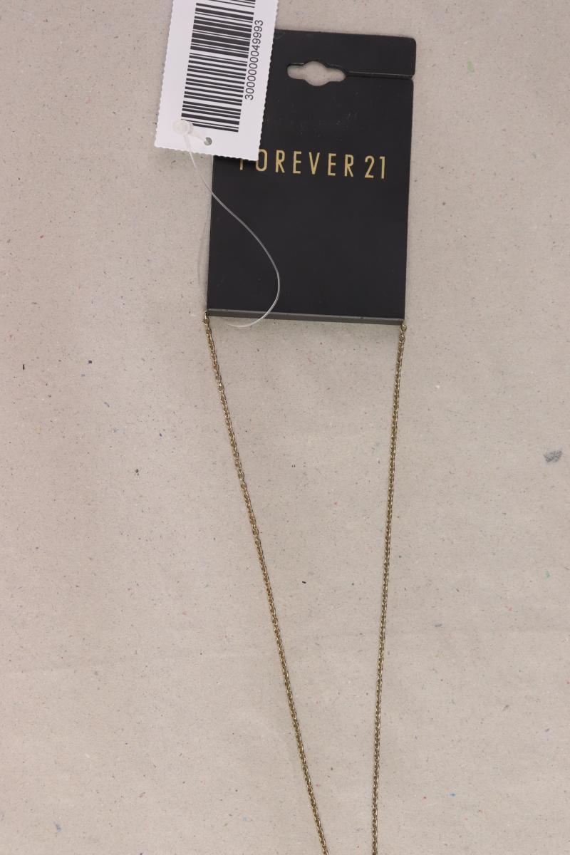 forever 21 Halskette mit Schleifenanhänger neu mit Etikett gold