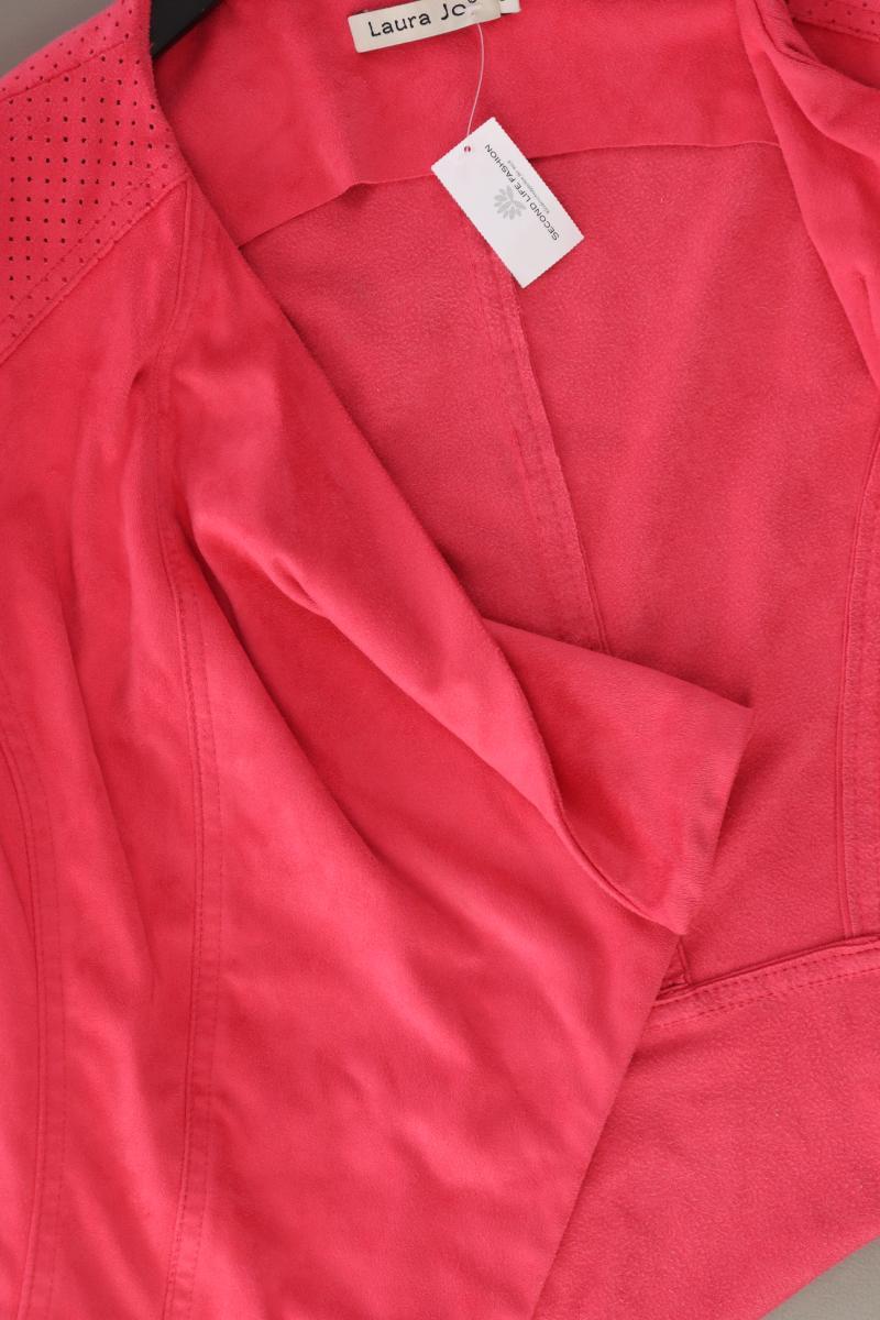 Laura Jo Cardigan in Wildlederoptik Gr. S Langarm pink aus Polyester