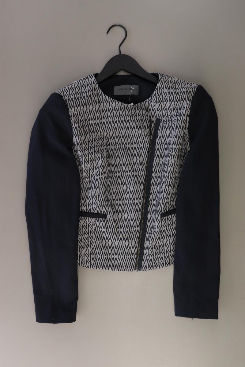 Sir Oliver Classic Blazer Gr. 36 geometrisches Muster blau aus Polyester