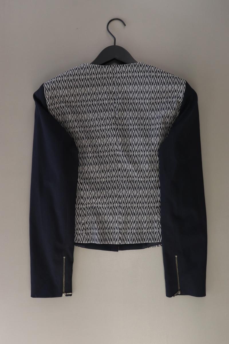 Sir Oliver Classic Blazer Gr. 36 geometrisches Muster blau aus Polyester