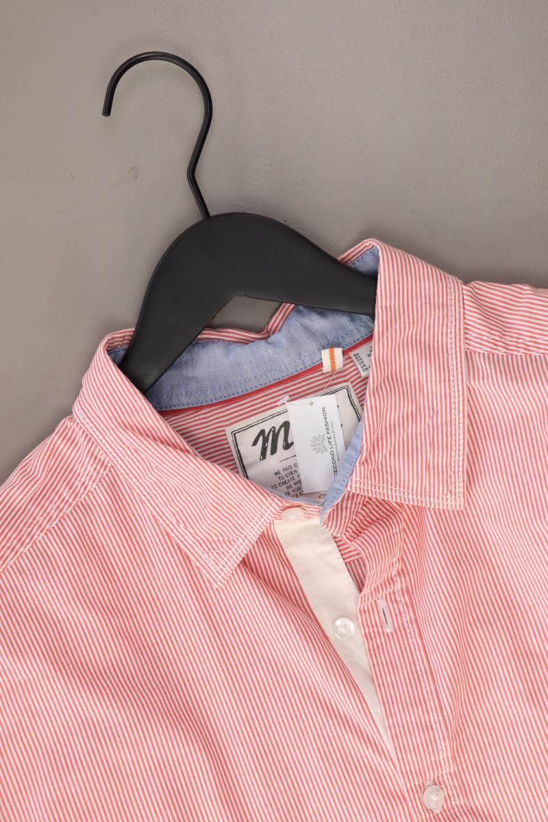 Mexx Kurzarmhemd für Herren Gr. XL gestreift orange aus Baumwolle