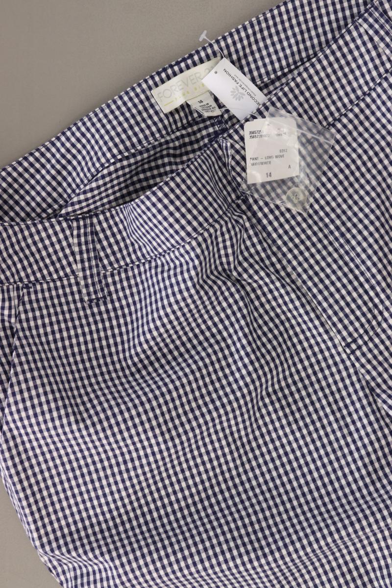 forever 21 Stoffhose Gr. US 14 (XL) kariert neu mit Etikett blau aus Baumwolle