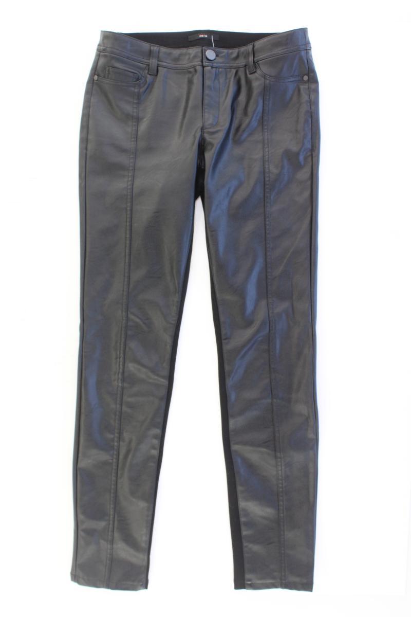 Zero Kunstlederhose Gr. 36 schwarz aus Polyurethan