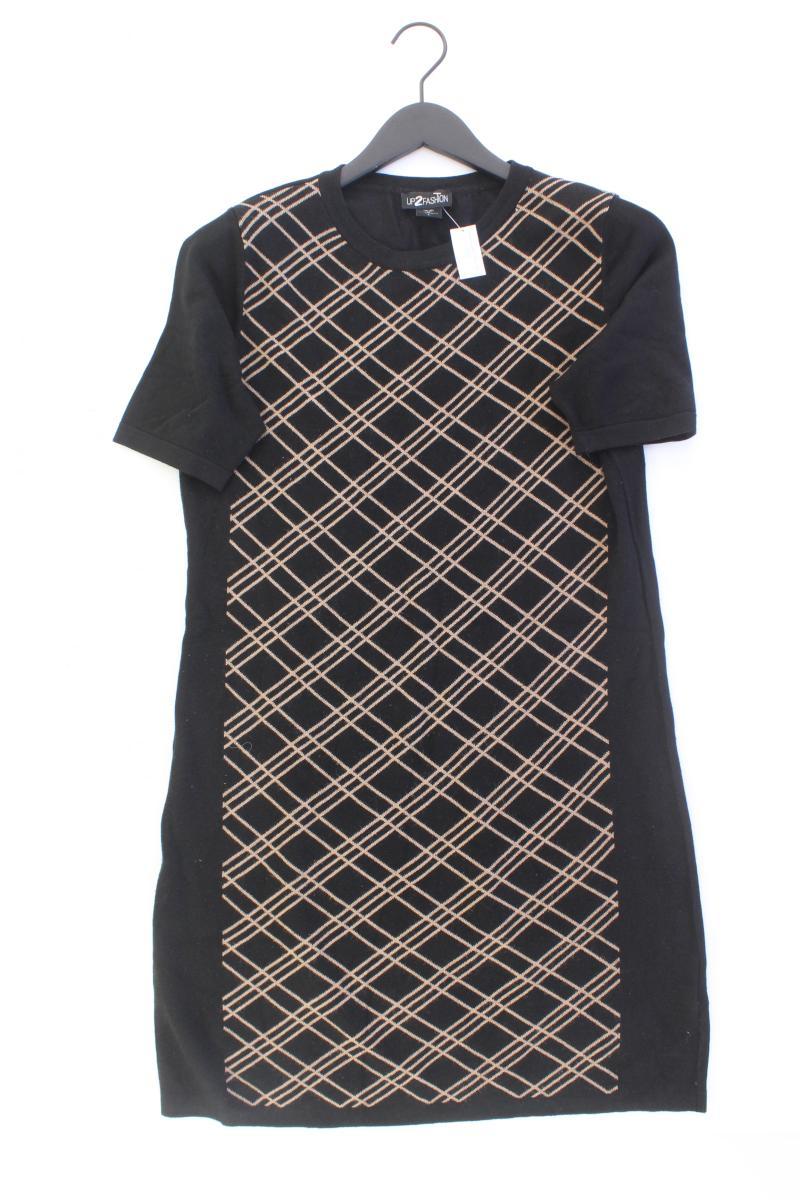 Kurzarmkleid Gr. M/L kariert schwarz aus Viskose