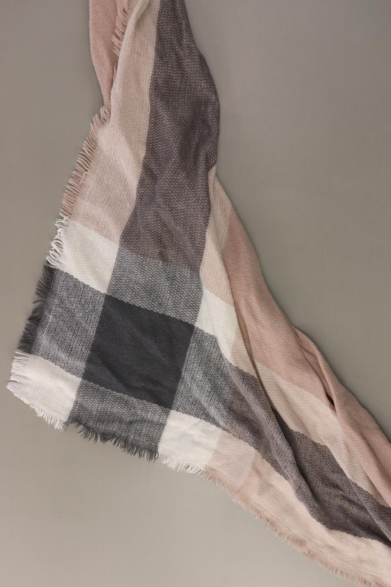 Schal kariert rosa aus Polyacryl