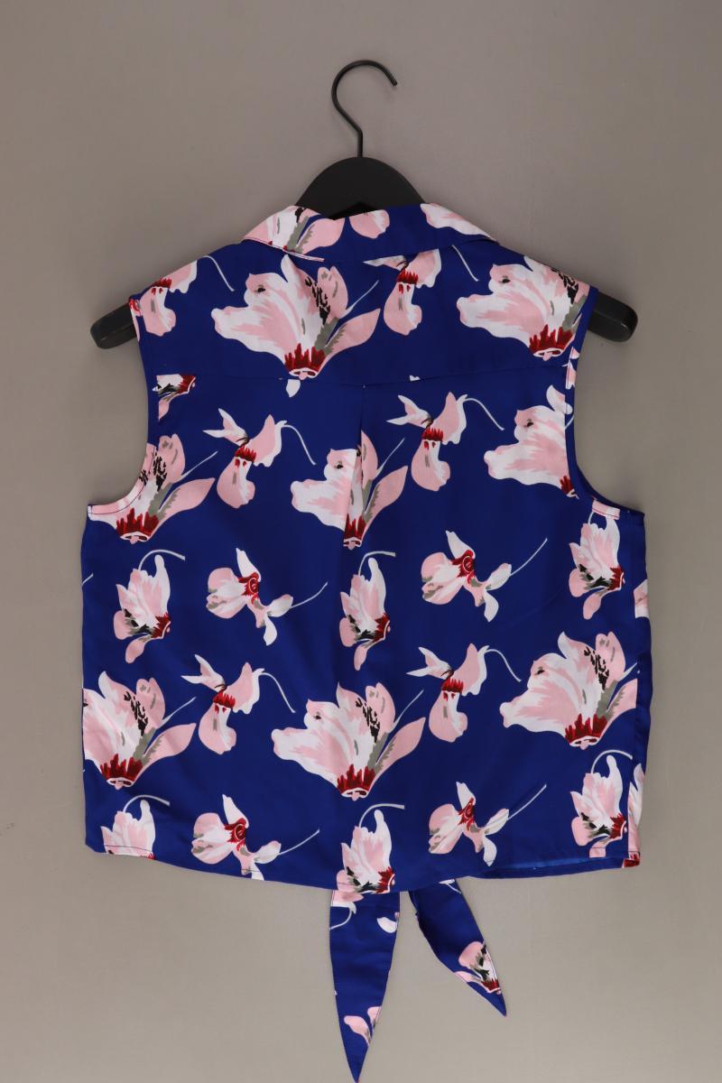 Brave Soul Schluppenbluse Gr. M mit Blumenmuster Ärmellos blau aus Polyester