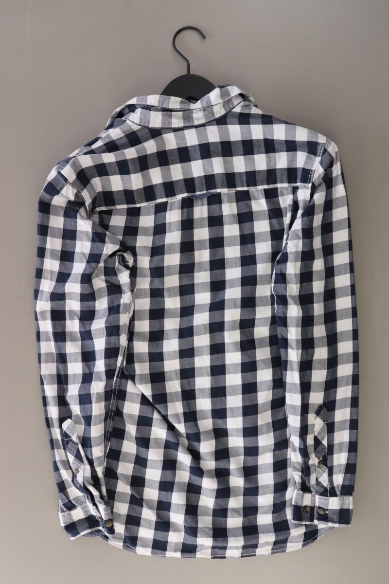 Jack & Jones Karohemd für Herren Gr. M kariert Langarm blau aus Baumwolle