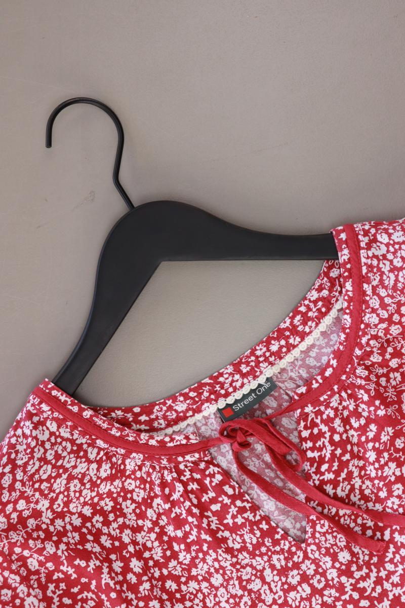 Street One Langarmbluse Gr. 38 mit Blumenmuster rot aus Viskose