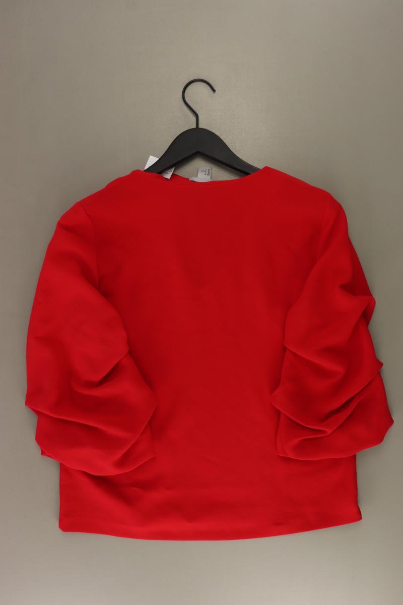 H&M Bluse Gr. 36 3/4 Ärmel rot aus Polyester
