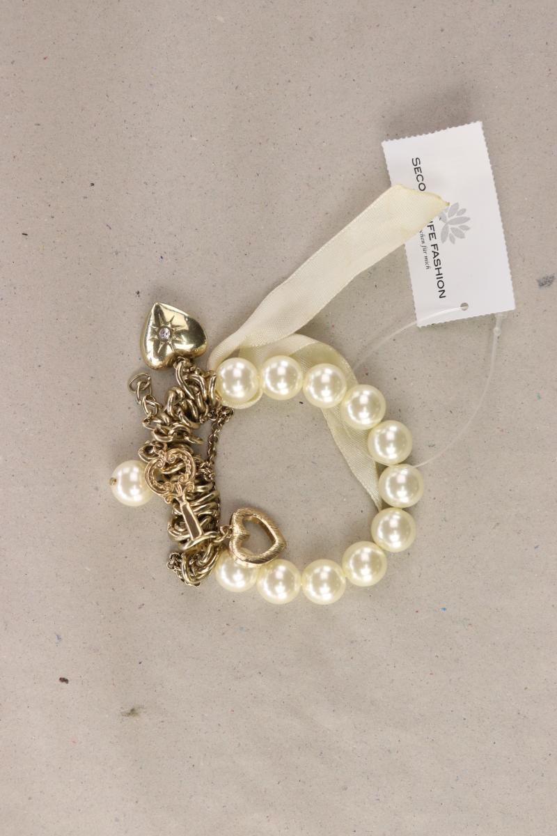 Perlenarmband creme