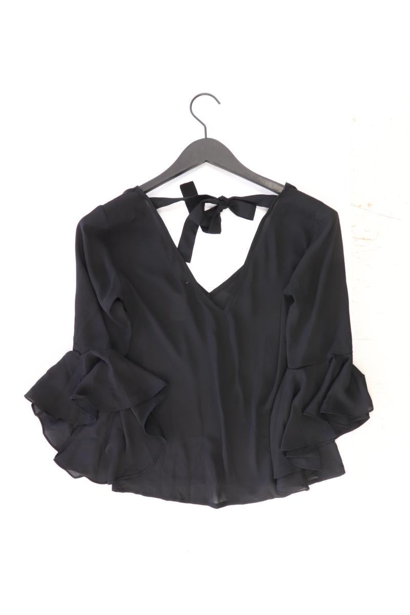 NA-KD Bluse mit weiten Ärmeln Gr. 32 3/4 Ärmel schwarz aus Polyester