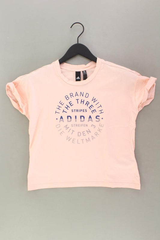 Adidas Sportshirt Gr. S Kurzarm rosa aus Baumwolle
