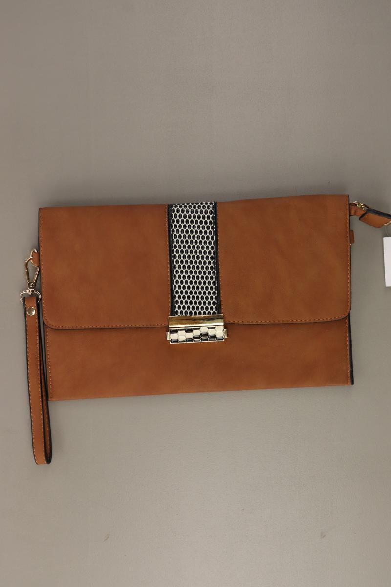 Clutch braun aus Kunstleder