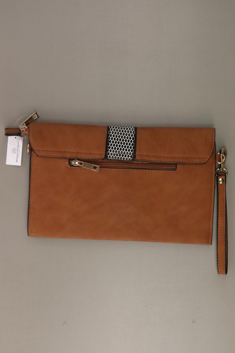 Clutch braun aus Kunstleder