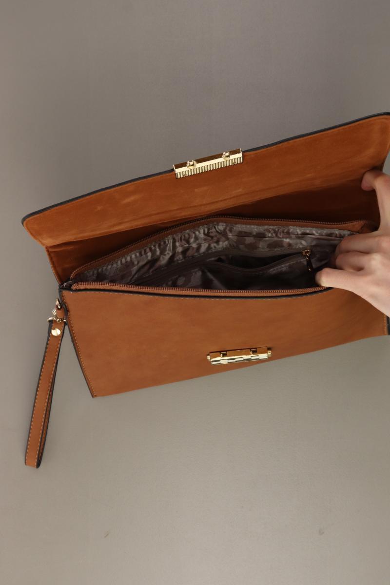 Clutch braun aus Kunstleder