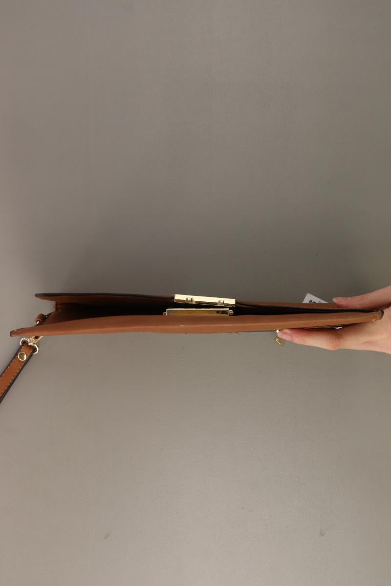 Clutch braun aus Kunstleder