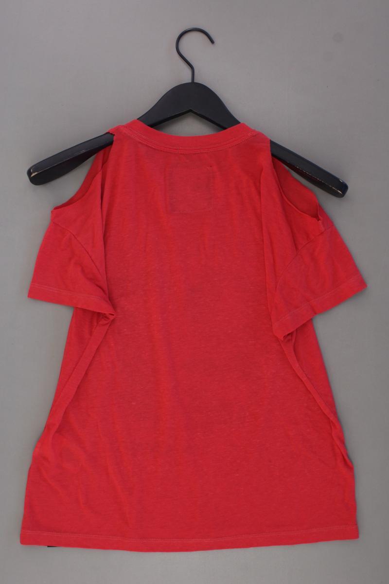 Superdry Printshirt Gr. S Kurzarm rot aus Polyester