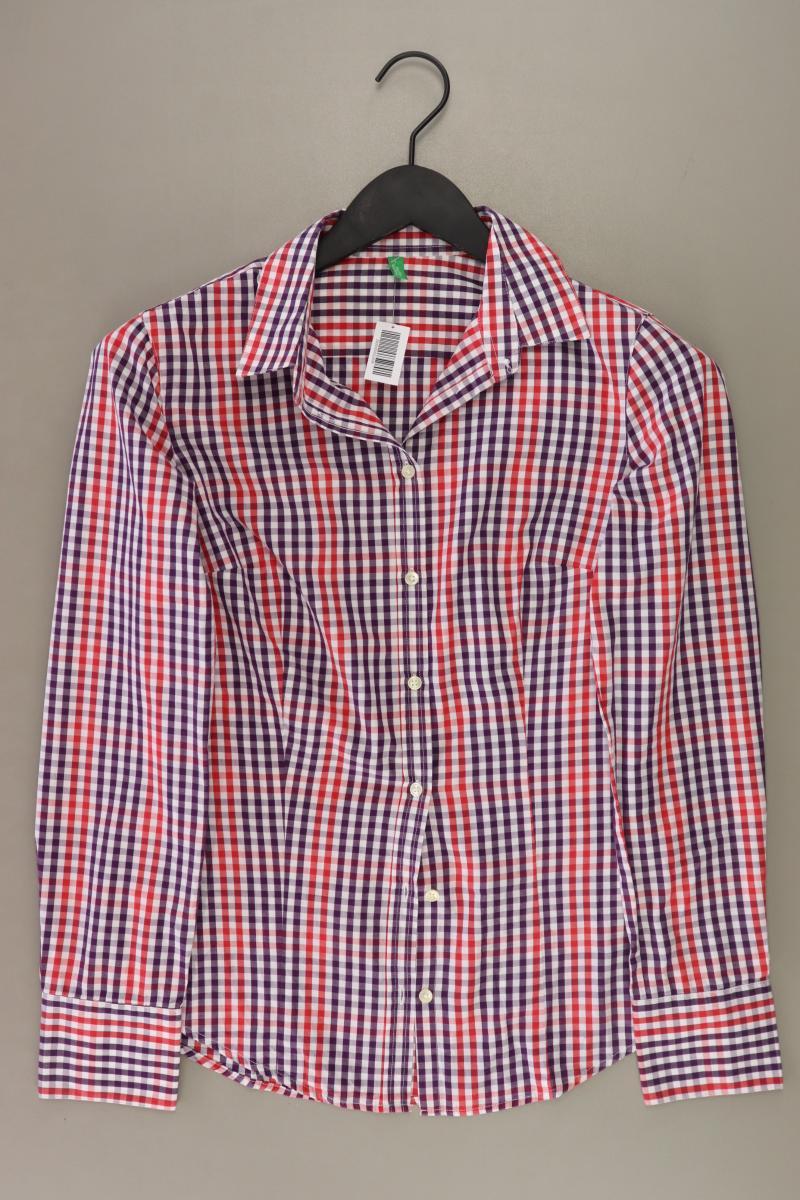 Benetton Karobluse Gr. S kariert Langarm mehrfarbig aus Baumwolle