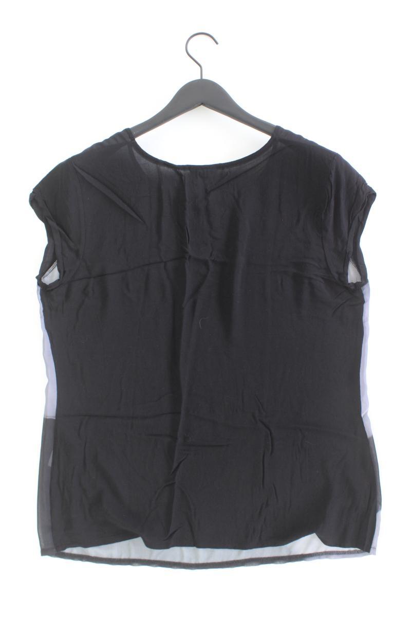 Street One Kurzarmbluse Gr. 44 mit Tierdruck schwarz aus Viskose