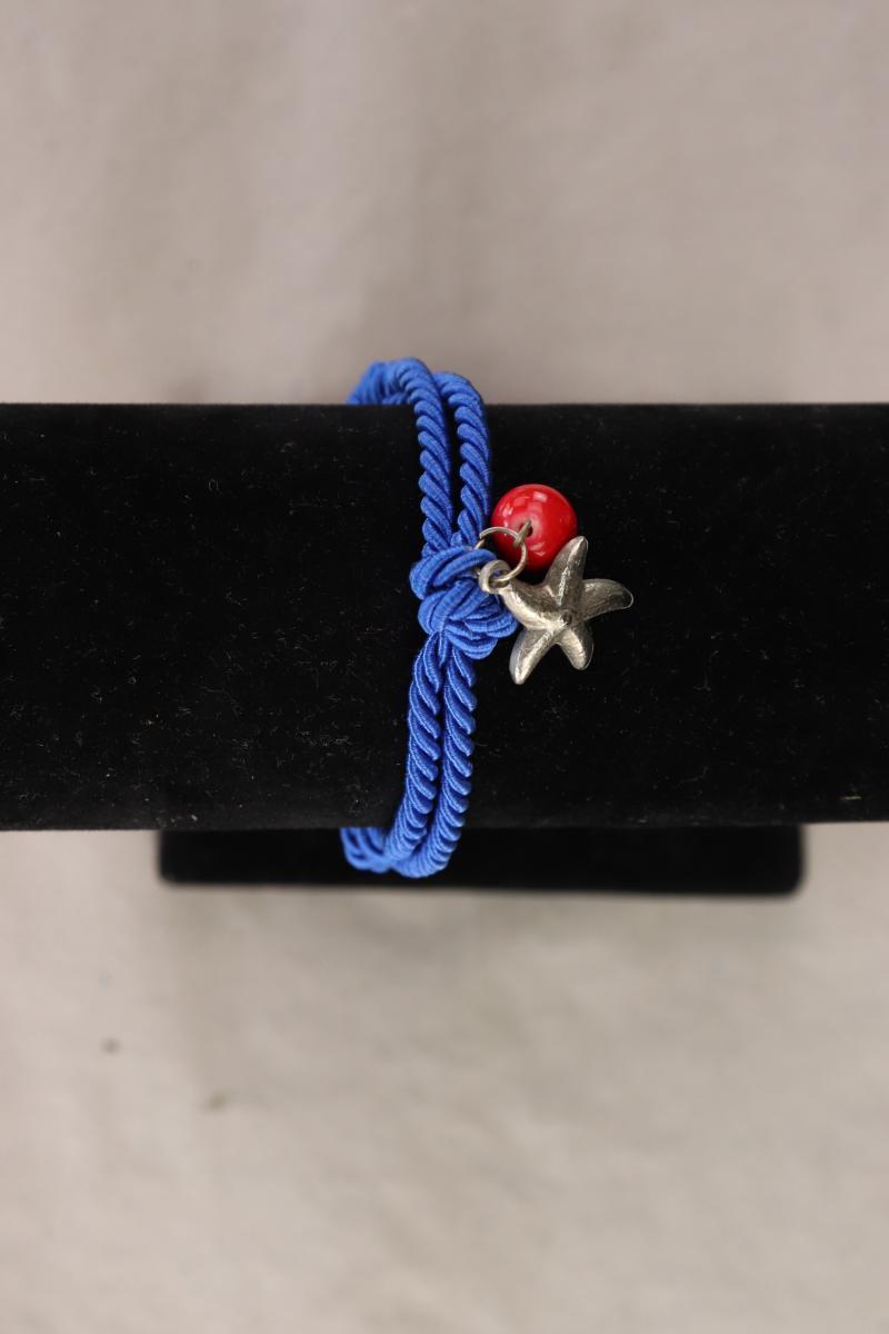 Armband mit Seesternanhänger blau