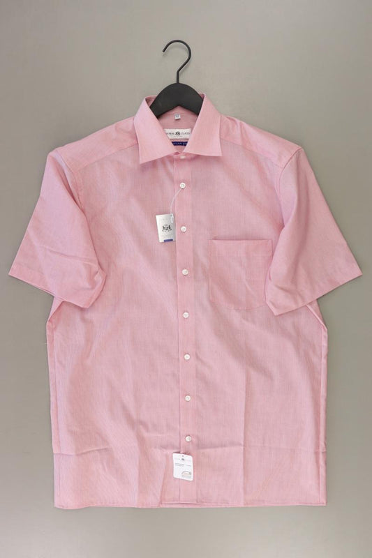 Kurzarmhemd für Herren Gr. Hemdgröße 40 neu mit Etikett rosa aus Baumwolle