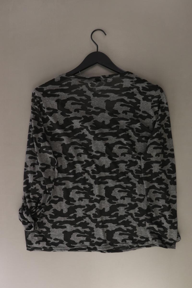 Janina Langarmshirt Gr. 46 camouflage 3/4 Ärmel grau aus Baumwolle