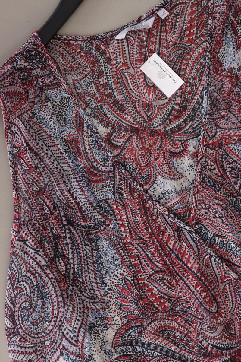 17&Co. Bluse Gr. 42 mit Paisleymuster Ärmellos mehrfarbig aus Polyester