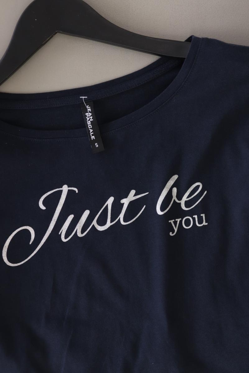 Jean Pascale Shirt Gr. S 3/4 Ärmel blau aus Baumwolle