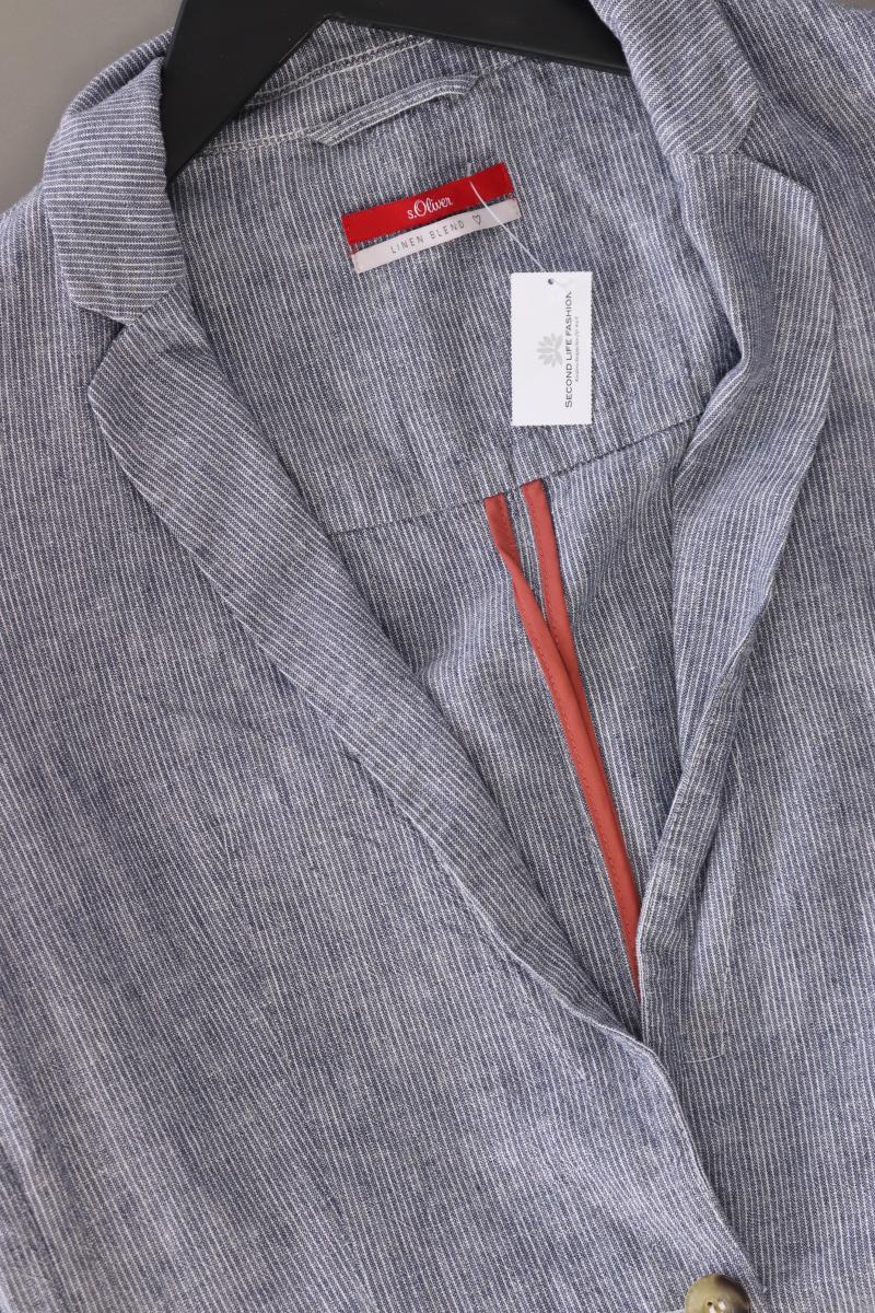 s.Oliver Blazer mit Leinen Gr. 40 gestreift blau