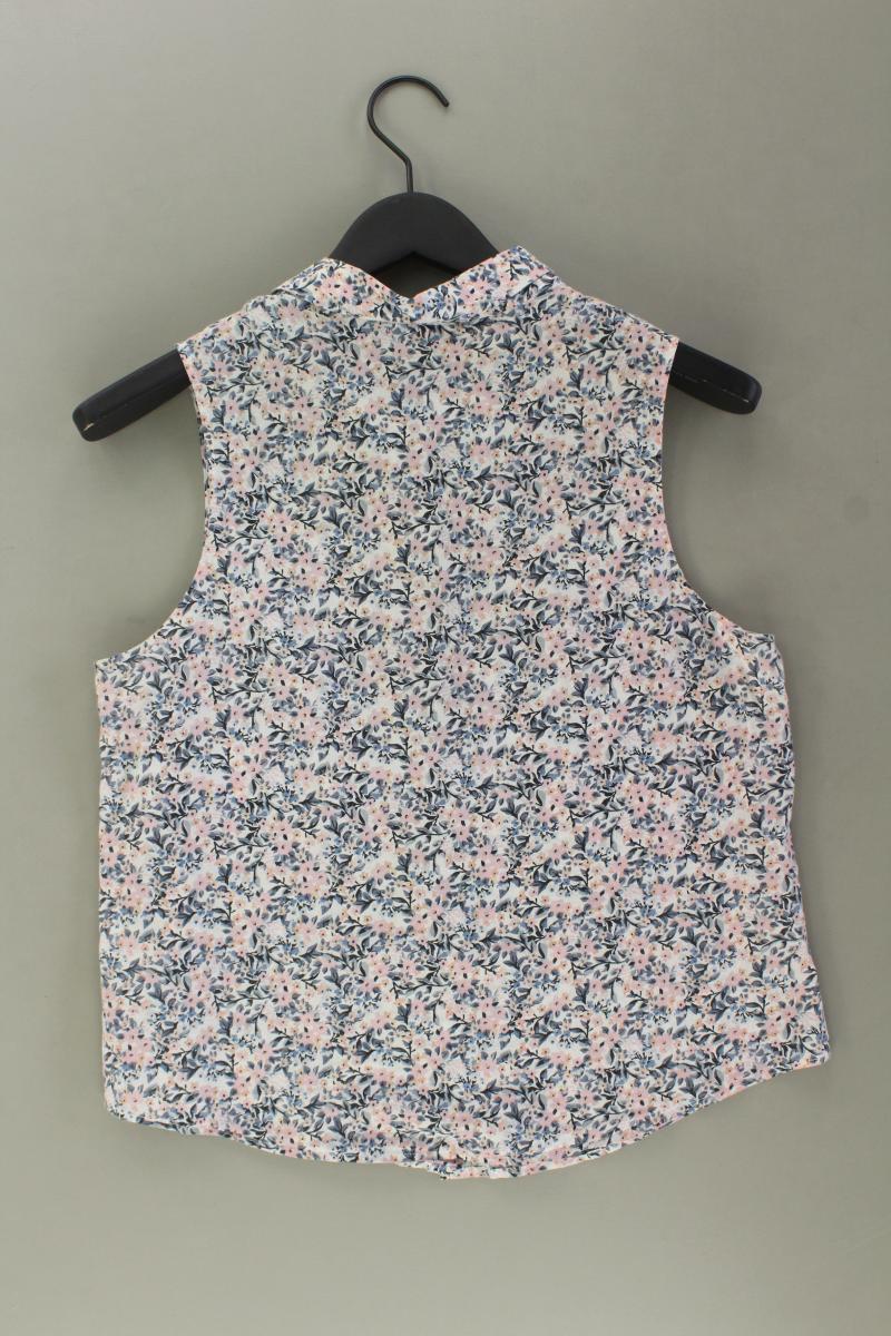 H&M Ärmellose Bluse Gr. 38 mit Blumenmuster mehrfarbig aus Baumwolle