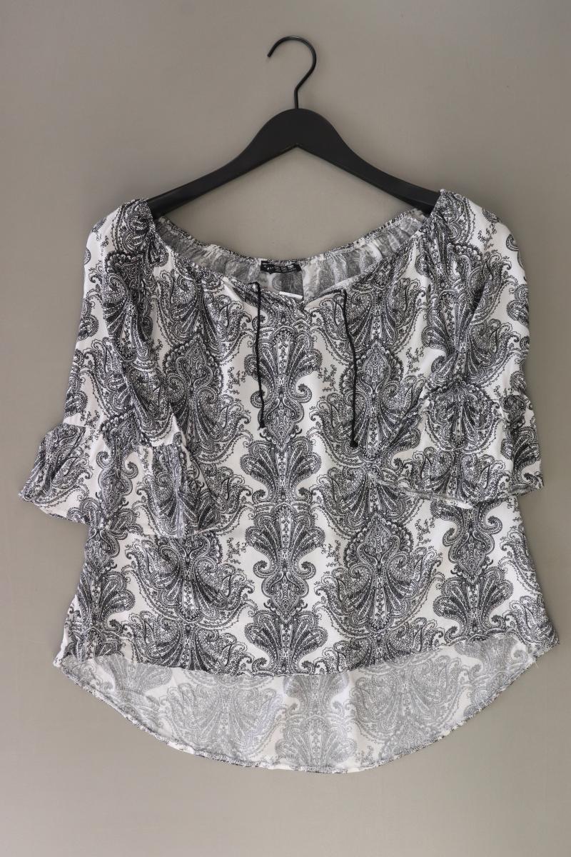 Atmosphere Bluse Gr. 36 mit Paisleymuster 3/4 Ärmel grau aus Viskose