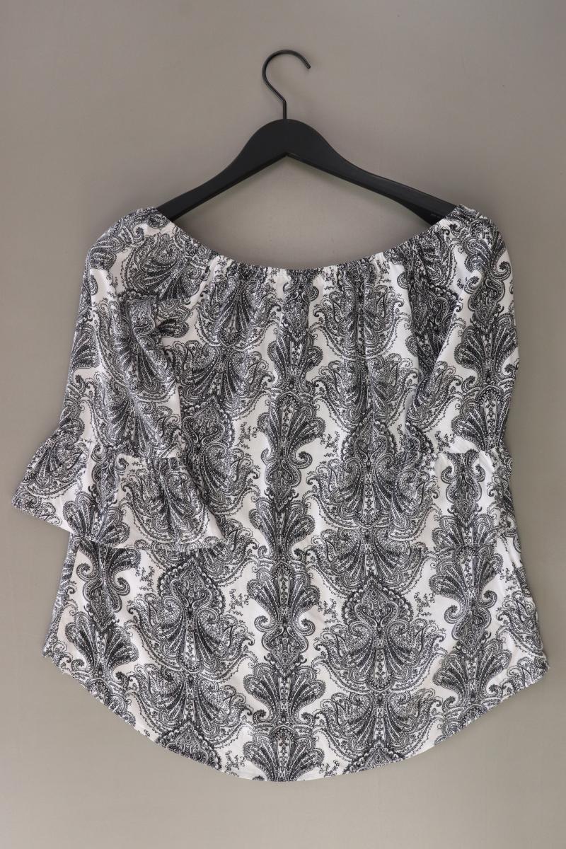 Atmosphere Bluse Gr. 36 mit Paisleymuster 3/4 Ärmel grau aus Viskose