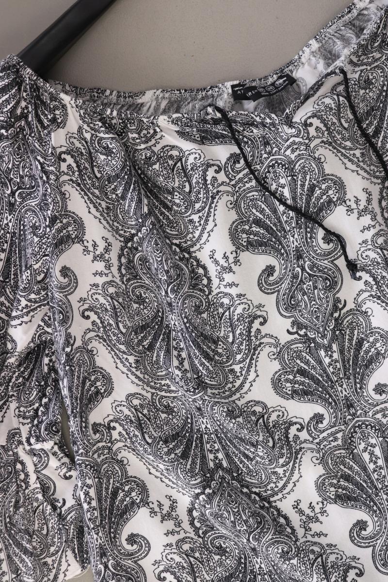 Atmosphere Bluse Gr. 36 mit Paisleymuster 3/4 Ärmel grau aus Viskose