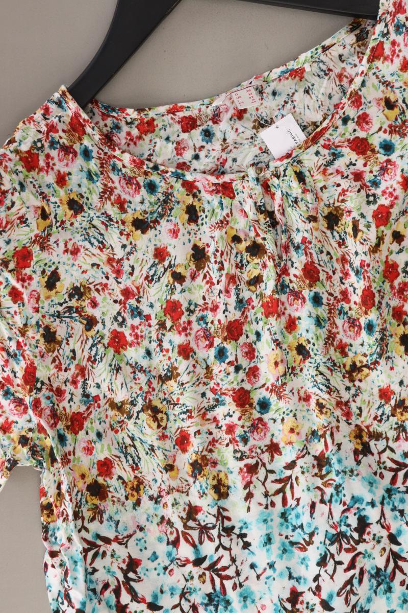 Esprit Kurzarmbluse Gr. 38 mit Blumenmuster mehrfarbig