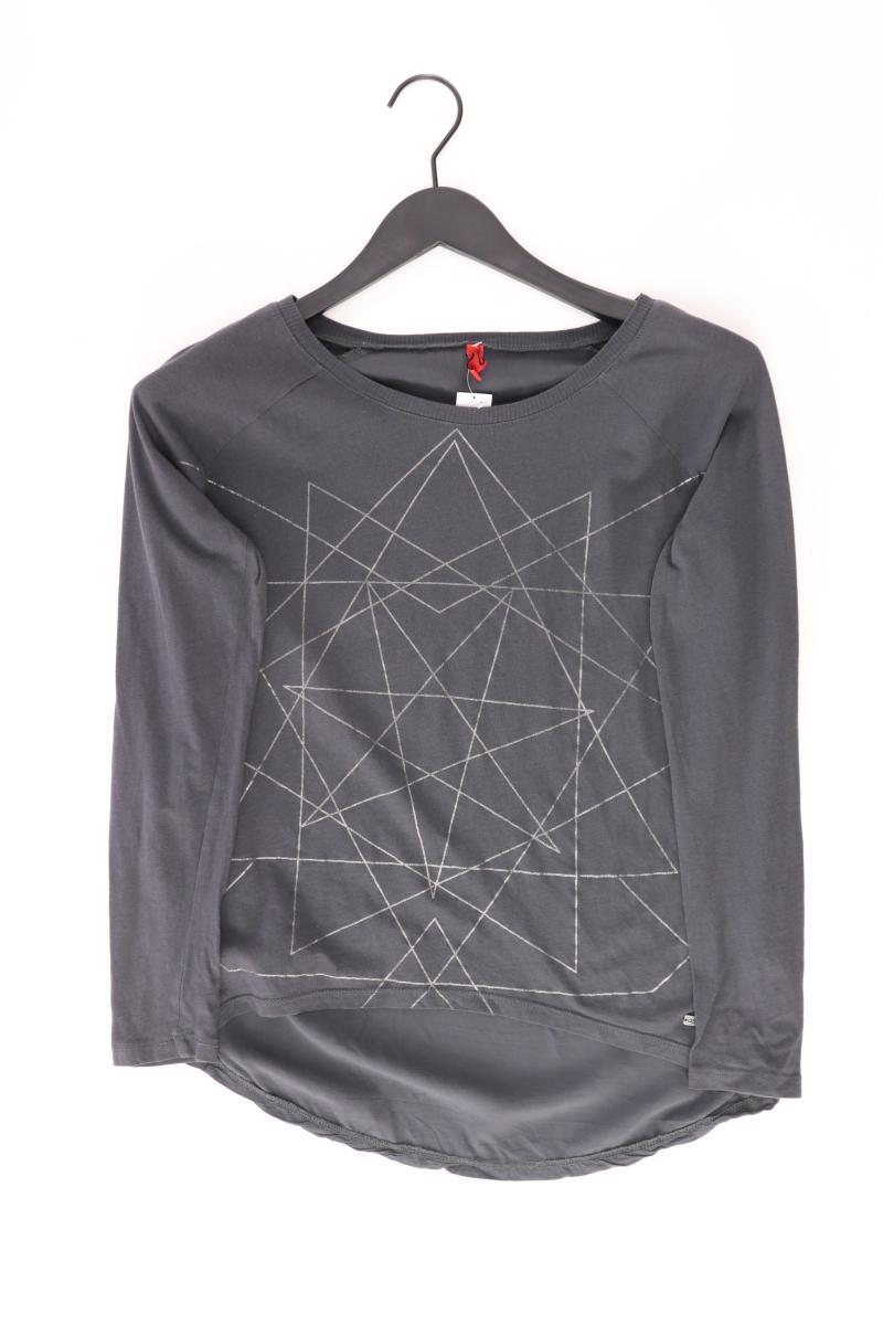 QS by s.Oliver Longsleeve-Shirt Gr. XS Langarm grau aus Viskose