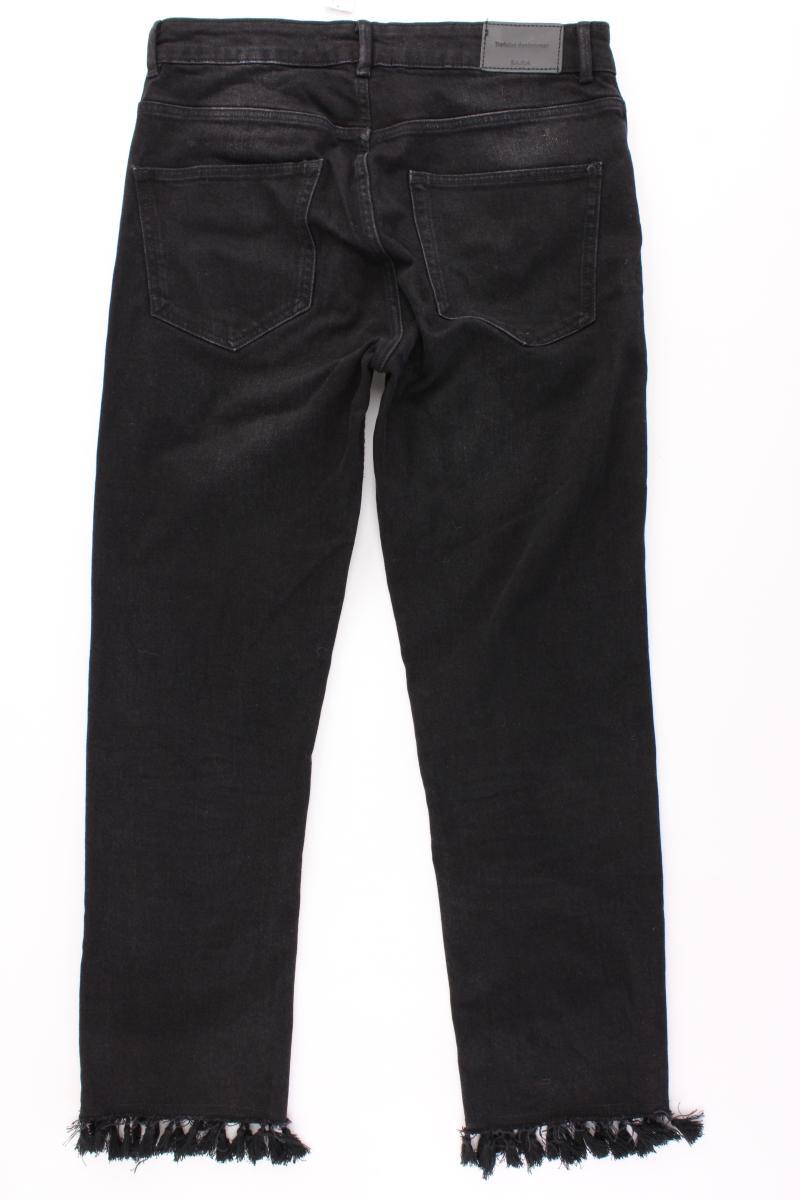 Zara Straight Jeans Gr. 36 schwarz aus Baumwolle
