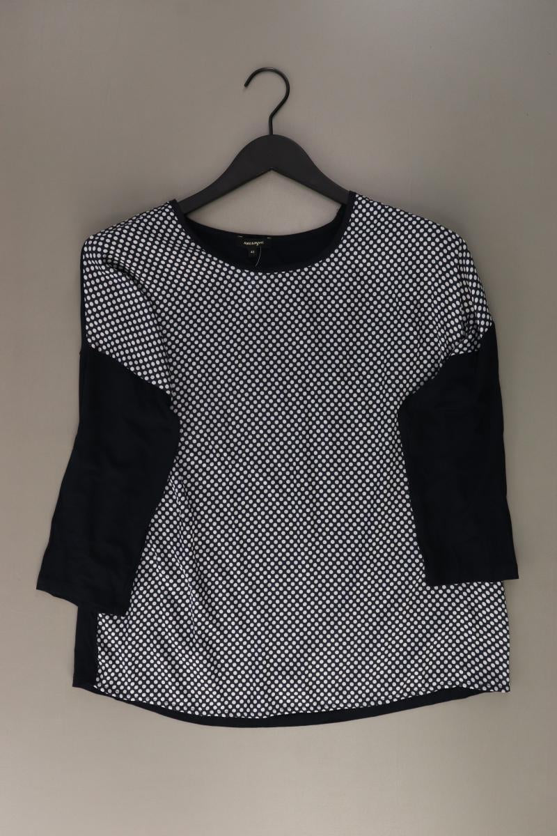 More&More Oversize-Bluse Gr. 40 gepunktet 3/4 Ärmel blau aus Viskose