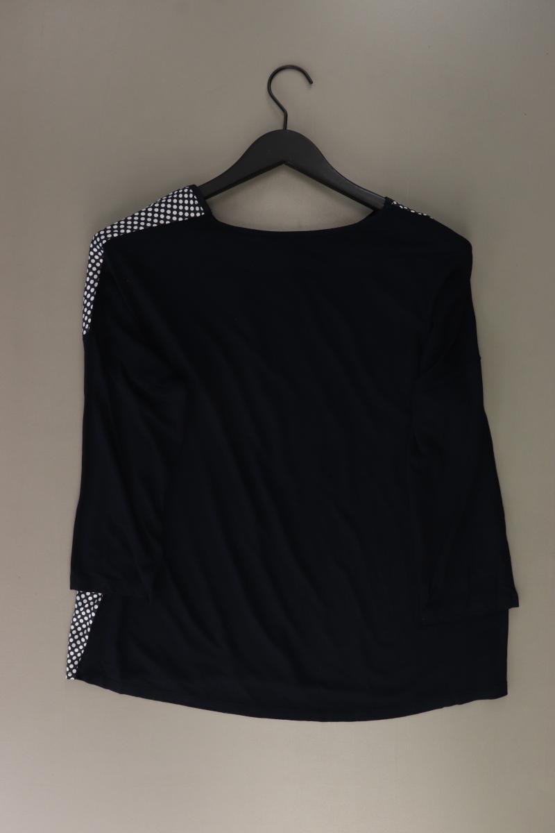 More&More Oversize-Bluse Gr. 40 gepunktet 3/4 Ärmel blau aus Viskose