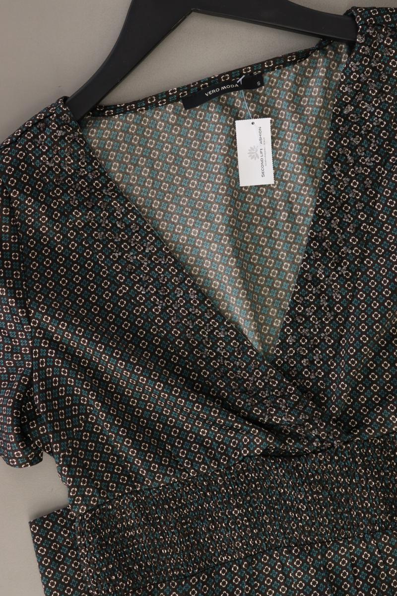 Vero Moda Satin Bluse Gr. S Kurzarm braun aus Polyester