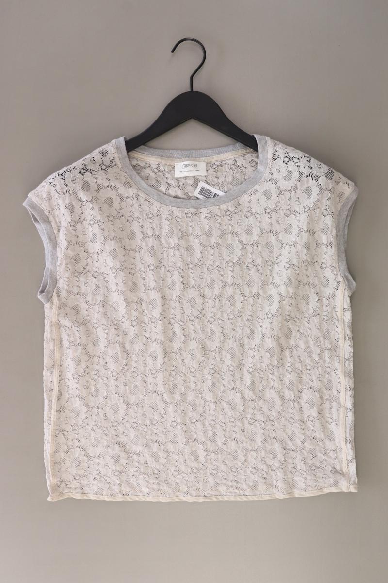 Cartoon Spitzenshirt Gr. M Kurzarm creme