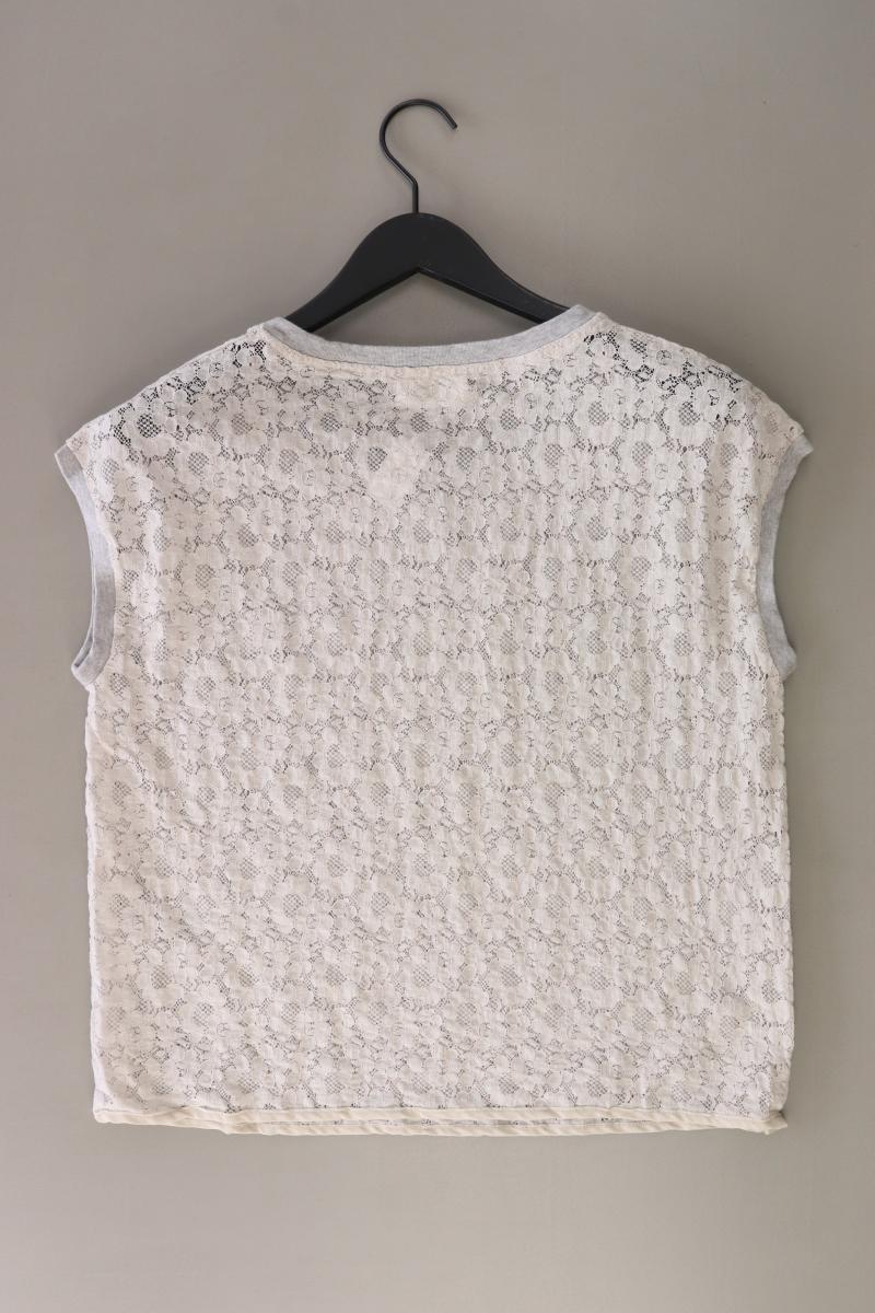 Cartoon Spitzenshirt Gr. M Kurzarm creme