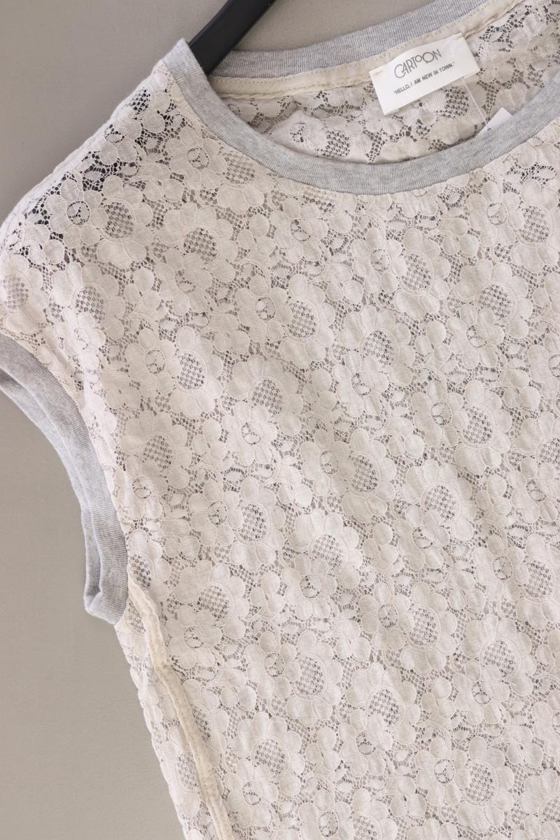 Cartoon Spitzenshirt Gr. M Kurzarm creme