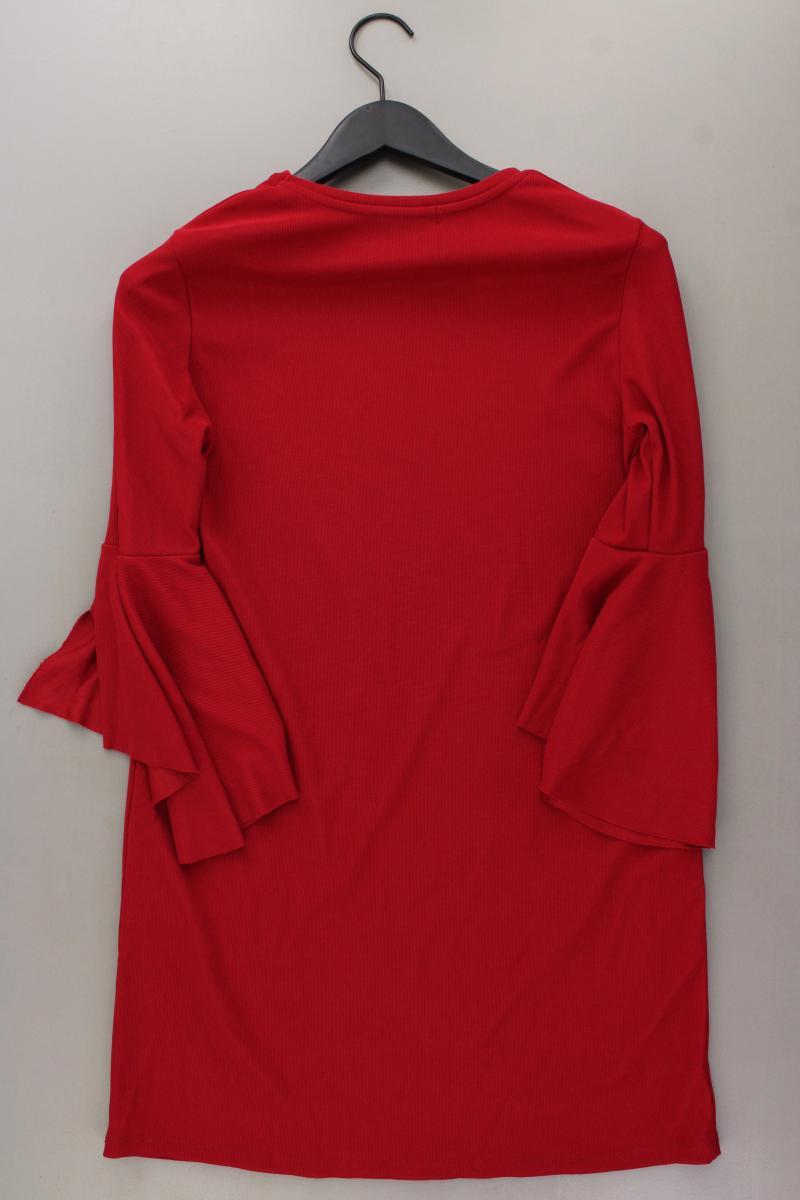 Bershka Midikleid Gr. M Weite Ärmel rot aus Polyester