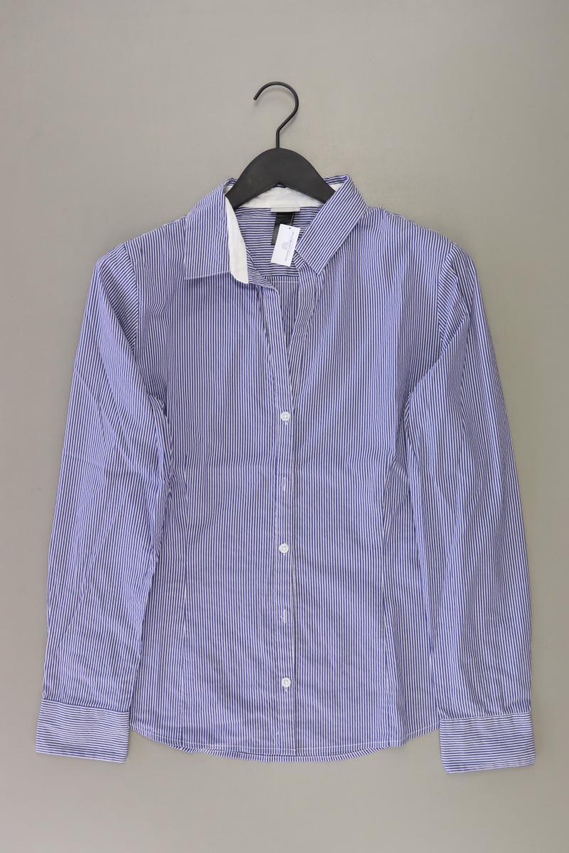 H&M Langarmbluse Gr. 46 gestreift blau aus Baumwolle